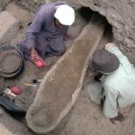 Burial at Wall of the Crow Late Period burial near the Great Pyramid