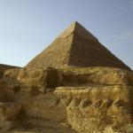 Khafre pyramid from Great Pyramid Quarry