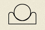 Akhet Hieroglyph for horizon: akhet