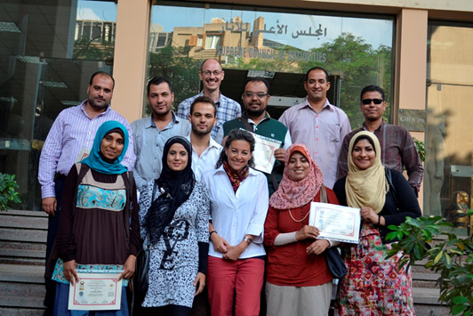 A small group of very hard working students graduate from the MRFS 2014. Photo by Sayed Salah.